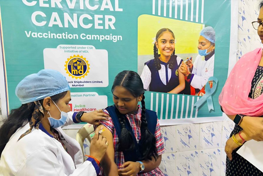 Mazagon Dock Shipbuilders Limited Safeguards 2,800 Schoolgirls With Cervical Cancer Vaccination